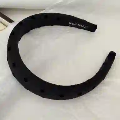 贯古今 复古简约爱心波点百搭高颅顶气质百搭头箍压发不伤发 布艺 发箍 女款