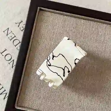 贯古今 高马尾丸子头小抓夹新款高级感盘发鲨鱼夹子高颅顶显脸小洗脸发饰 亚克力 发夹 女款