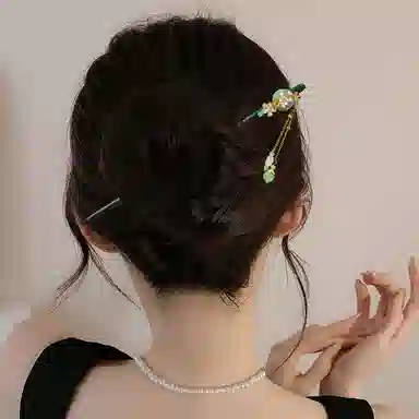 贯古今 古风流苏步摇新中式汉服簪子 木制 发簪 女款