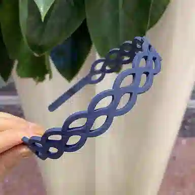 贯古今 新款双麻花磨砂韩版糖果色宽边头箍气质少女防碎发头饰女发饰 亚克力 发箍 女款