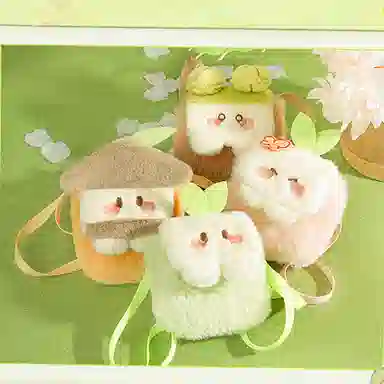 抱竹 桃源深处有人家周边毛绒可爱 涤纶（聚酯纤维） 耳机包 女款