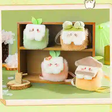 抱竹 桃源深处有人家周边毛绒可爱 涤纶（聚酯纤维） 耳机包 女款