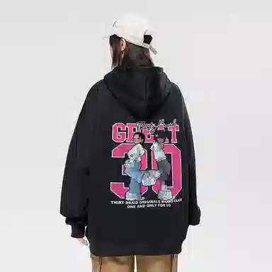 30BRAID Logo Print Hoodie