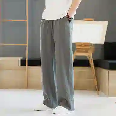 煦加 宽松纯色长裤休闲裤 男款