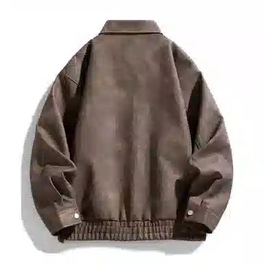 美式潮流复古翻领多风格休闲服饰皮衣 男女同款