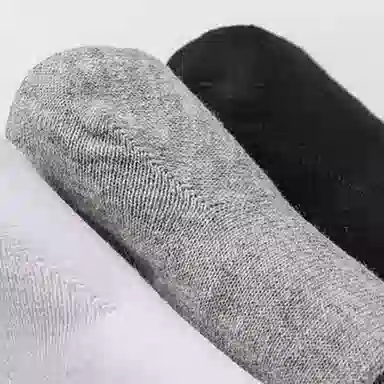 金莱克 抑菌纯色运动透气吸湿排汗跑步健身简约休闲中筒袜 男女同款 组合装