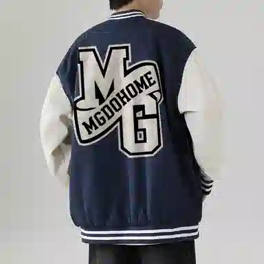 MGDOHOME Vintage Logo Baseball Jacket