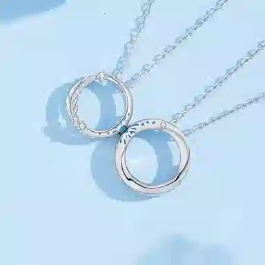 梵星饰季 心动焰火夜光磁吸莫比乌斯轻奢小众设计高级感 合金 项链 男女同款情侣款