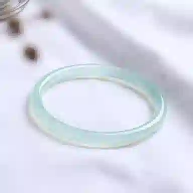 梵星饰季 水天一色 新中式国潮叮当镯 精致素圈 玉髓 玉石手镯 女款