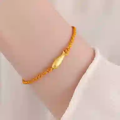 【上岸锦鲤】 梵星饰季 招财小金鱼 新中式国潮风本命年招财纳福金榜题名手饰 合金 手链 女款