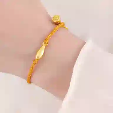 【上岸锦鲤】 梵星饰季 招财小金鱼 新中式国潮风本命年招财纳福金榜题名手饰 合金 手链 女款