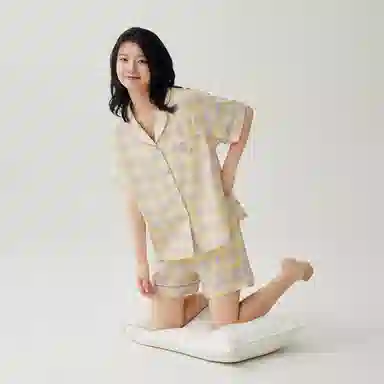 安之伴 夏季睡衣居家基础款凉感棉三件套家居套装 女款