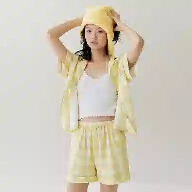 安之伴 夏季睡衣居家基础款凉感棉三件套家居套装 女款