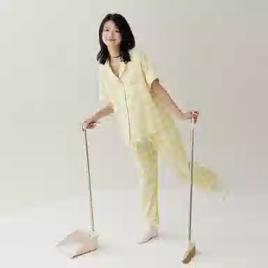 安之伴 夏季睡衣居家基础款凉感棉三件套家居套装 女款