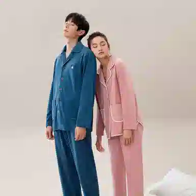 安之伴 秋冬海岛绒睡衣简约休闲保暖家居套装 女款