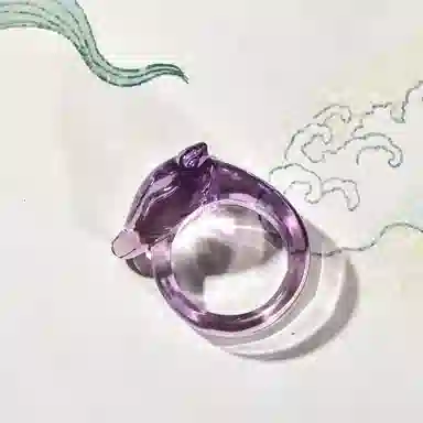 祥燕 高端孤品新中式国潮高净体紫晶八方来财旺桃花狐狸好运 水晶 戒指 男女同款情侣款