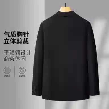 老爷车 秋冬季商务休闲外套纯色经典平驳领婚宴正装上衣西装 男款