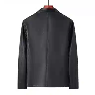 老爷车 高端皮夹克外套男装立领山羊皮商务休闲通勤皮衣 男款