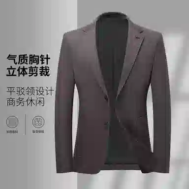 老爷车 经典平驳领商务休闲西服外套秋冬季婚宴高级感正装上衣西装 男款