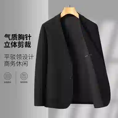 老爷车 秋冬季商务休闲外套纯色经典平驳领婚宴正装上衣西装 男款