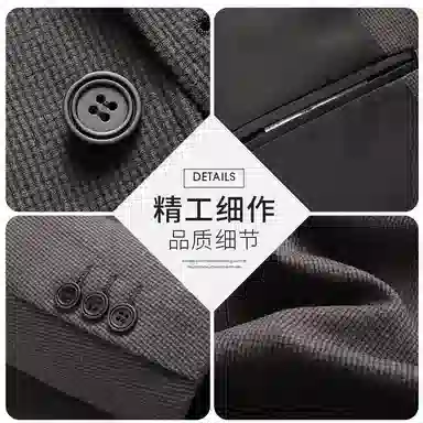 老爷车 经典平驳领商务休闲西服外套秋冬季婚宴高级感正装上衣西装 男款