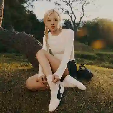 PUMA x ROSÉ Long Sleeve Tee White