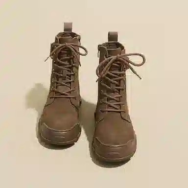 一品公主 厚底马丁春秋轻便短筒机车登山透气徒步沙漠旅游不累脚时尚百搭舒适个性美拉德西部牛仔废土风炸街小个子工装英伦风复古 户外靴 女