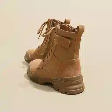 一品公主 厚底马丁春秋轻便短筒机车登山透气徒步沙漠旅游不累脚时尚百搭舒适个性美拉德西部牛仔废土风炸街小个子工装英伦风复古 户外靴 女