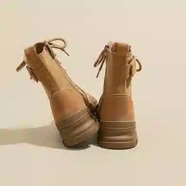 一品公主 厚底马丁春秋轻便短筒机车登山透气徒步沙漠旅游不累脚时尚百搭舒适个性美拉德西部牛仔废土风炸街小个子工装英伦风复古 户外靴 女