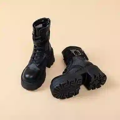 Yipin Princess Martin Boots 9cm Mesh Platform