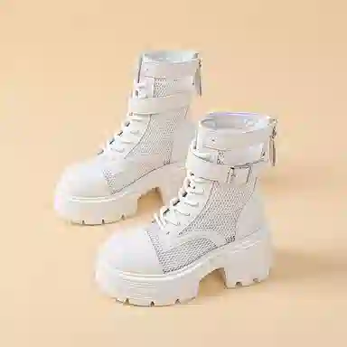 Yipin Princess Martin Boots 9cm Mesh Platform