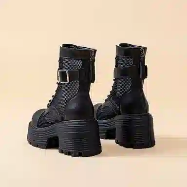 Yipin Princess Martin Boots 9cm Mesh Platform