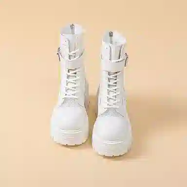 Yipin Princess Martin Boots 9cm Mesh Platform