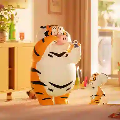 九木杂物社 我不是胖虎 父慈子孝 亲子玩具 潮玩手办摆件 创意玩偶 盲盒类 单个盲盒