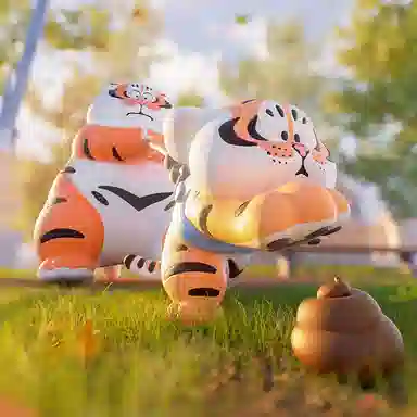 九木杂物社 我不是胖虎 父慈子孝 亲子玩具 潮玩手办摆件 创意玩偶 盲盒类 单个盲盒