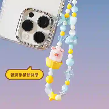 九木杂物社 罐头猪 日落海滩猪小店手机链惊喜盒挂绳 盲盒类 单个随机