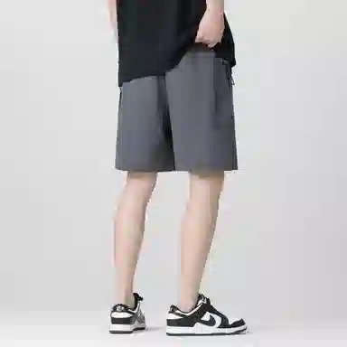 稻草人 美式学院风大口袋百搭柔软舒适宽松凉感五分工装短裤 男女同款