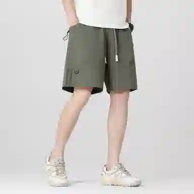 稻草人 美式学院风大口袋百搭柔软舒适宽松凉感五分工装短裤 男女同款