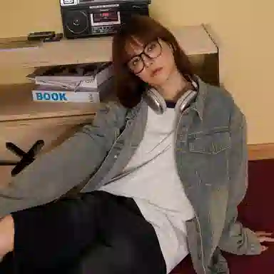 稻草人 美式复古机能风水洗做旧单排纽扣翻领宽松休闲百搭牛仔外套 男女同款