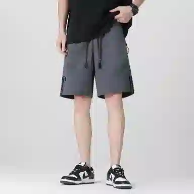 稻草人 美式学院风大口袋百搭柔软舒适宽松凉感五分工装短裤 男女同款