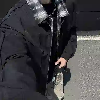稻草人 美式复古简约假两件撞色设计宽松休闲百搭基础纯色潮流时尚个性舒适学院风拉链翻领飞行夹克外套 男女同款