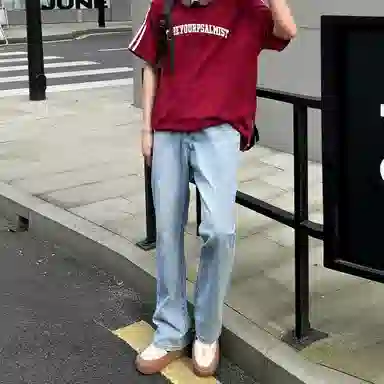 帝狼牛 美式高街复古废土风多设计元素弯刀裤直筒裤等款式牛仔裤 男女同款