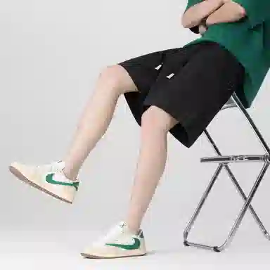 稻草人 美式学院风大口袋百搭柔软舒适宽松凉感五分工装短裤 男女同款