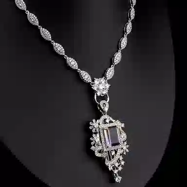 阿黛丽 紫黄晶 水晶 玉石吊坠 女款