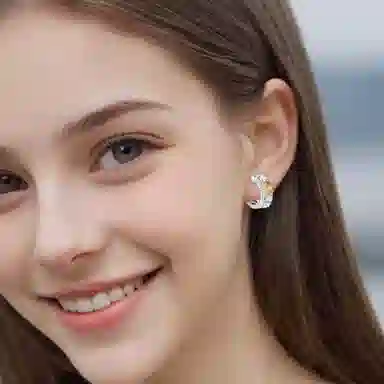 阿黛丽 小众设计 高尚 水晶 玉石耳环 女款