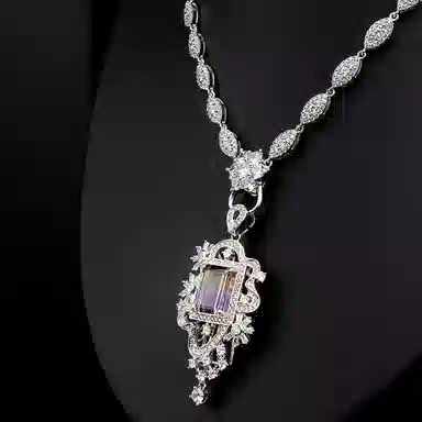 阿黛丽 紫黄晶 水晶 玉石吊坠 女款