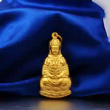 兆亮 双面观音 平安菩萨 金坠子#好运 足金 按克计价 黄金吊坠 男女同款情侣款