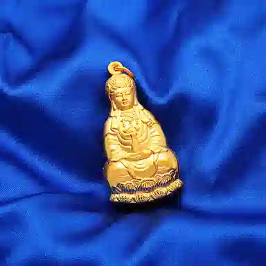 兆亮 双面观音 平安菩萨 金坠子#好运 足金 按克计价 黄金吊坠 男女同款情侣款