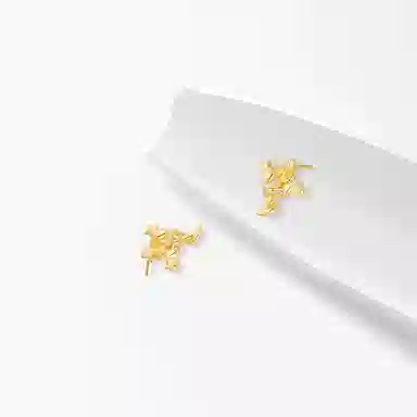 牧言 权杖灵蛇 国潮复古新中式简约小众设计高级感 光面立体十二生肖蛇形缠绕皇冠十字架耳饰 好运 合金 耳钉 女款