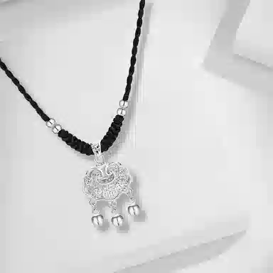 牧言 平安锁吊坠 精致轻奢小众高级感饰品 复古民族风锁骨链 项链 男女同款情侣款